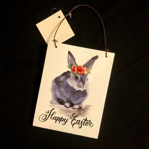 Two Easter Bunny Plaques